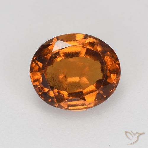 1.17ct Natürlicher Mitteldunkles Orange Hessonit-Granat, Oval, VS