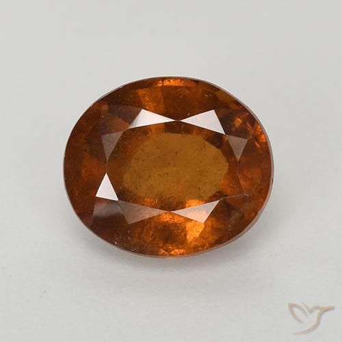 1.67ct Natürlicher Dunkelorange Hessonit-Granat, Oval, VS-SI
