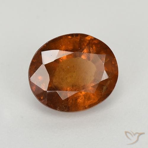 9,17 ctw natürlicher Dunkelorange Hessonit-Granat, Oval, VS-SI
