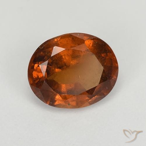 9,17 ctw natürlicher Dunkelorange Hessonit-Granat, Oval, VS-SI