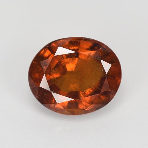 3,16 ctw natürlicher orangefarbener Hessonit, Oval Schliff, VS-SI
