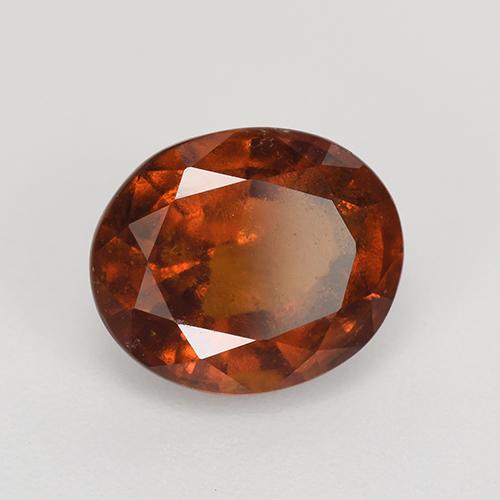 3,16 ctw natürlicher orangefarbener Hessonit, Oval Schliff, VS-SI