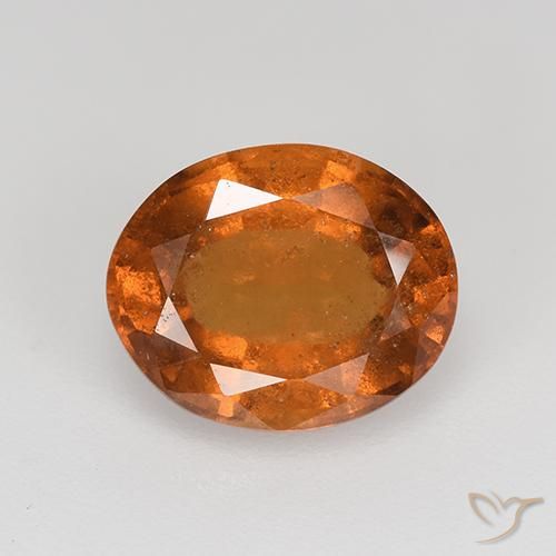 3,08 ctw natürlicher orangefarbener Hessonit, Oval Schliff, VS-SI