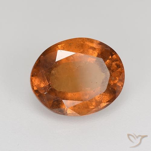 3,08 ctw natürlicher orangefarbener Hessonit, Oval Schliff, VS-SI