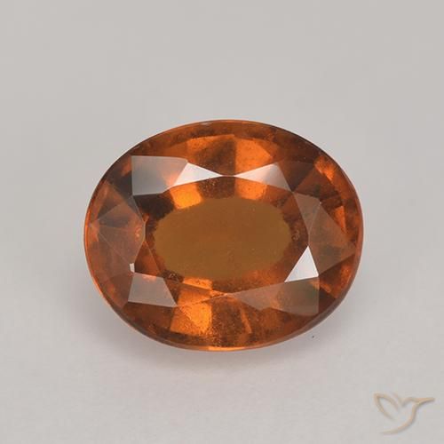 2.45ct Natürlicher Mitteldunkles Orange Hessonit-Granat, Oval, VS
