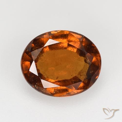 2.59ct Natürlicher rötlich-orange Hessonit-Granat, Oval, VS-SI