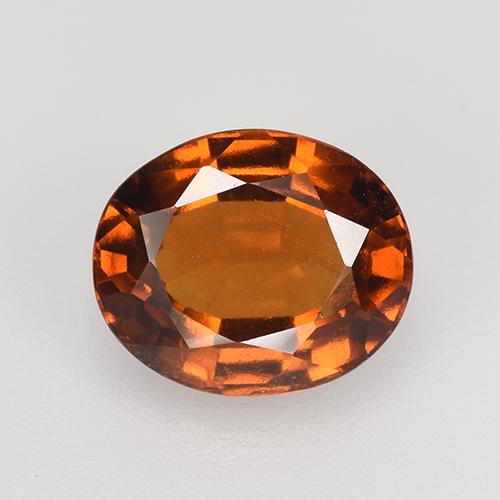 2,47 ctw natürlicher orangefarbener Hessonit, Oval Schliff, VVS-VS