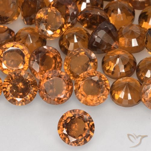 1.27ct Natürlicher tieforange Hessonit-Granat, Runden, VS-SI
