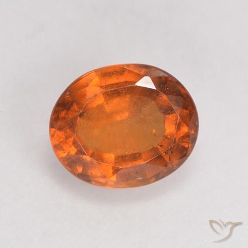 1.69ct Natürlicher tieforange Hessonit-Granat, Oval, VS-SI