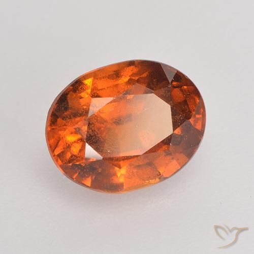 1.66ct Natürlicher Mitteldunkles Orange Hessonit-Granat, Oval, VS-SI