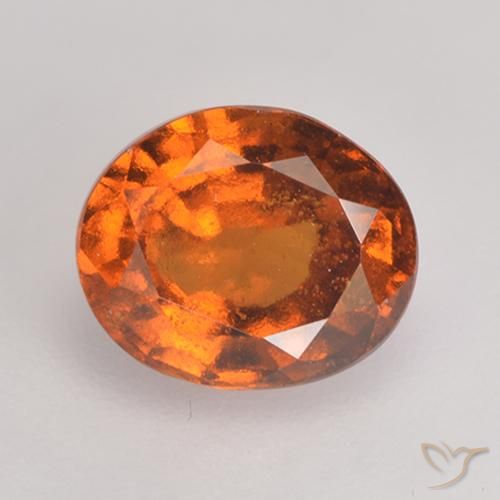 1.58ct Natürlicher Mitteldunkles Orange Hessonit-Granat, Oval, VS-SI