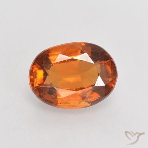 1.37ct Natürlicher Mitteldunkles Orange Hessonit-Granat, Oval, VS-SI