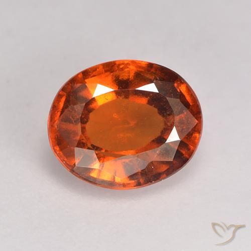 1.71ct Natürlicher rötlich-orange Hessonit-Granat, Oval, VS-SI