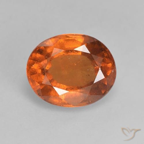 1.79ct Natürlicher tieforange Hessonit-Granat, Oval, VS-SI