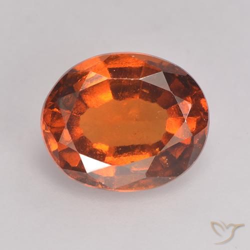 2.15ct Natürlicher rötlich-orange Hessonit-Granat, Oval, VS-SI