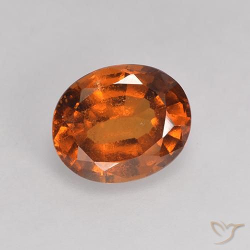 1.37ct Natürlicher tieforange Hessonit-Granat, Oval, VS