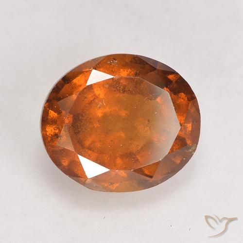 9,17 ctw natürlicher Mitteldunkles Orange Hessonit-Granat, Oval, SI