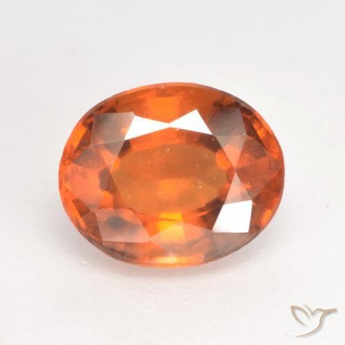 1.76ct Natürlicher tieforange Hessonit-Granat, Oval, VS