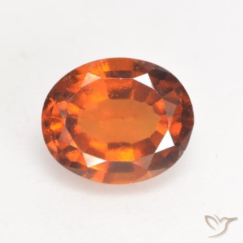 2.05ct Natürlicher Mitteldunkles Orange Hessonit-Granat, Oval, VS