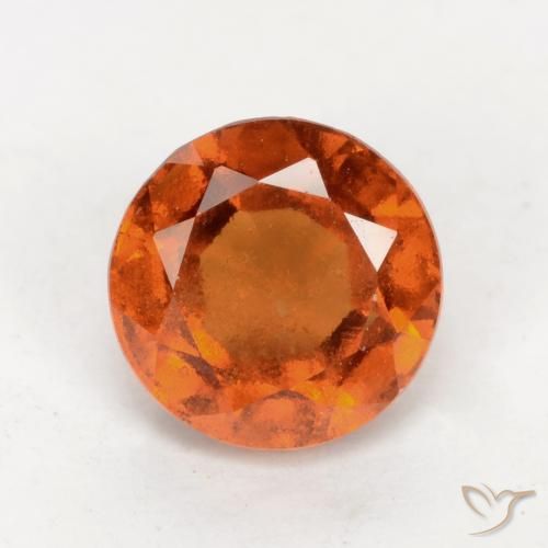 1.70ct Natürlicher tieforange Hessonit-Granat, Runden, VS-SI