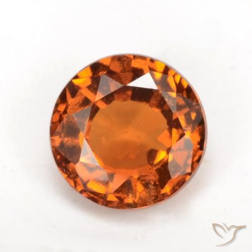 1.61ct Natürlicher rötlich-orange Hessonit-Granat, Runden, VS