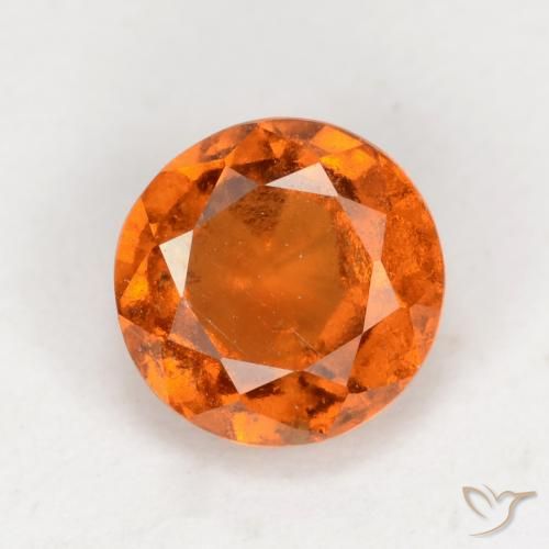 1.43ct Natürlicher tieforange Hessonit-Granat, Runden, VS-SI