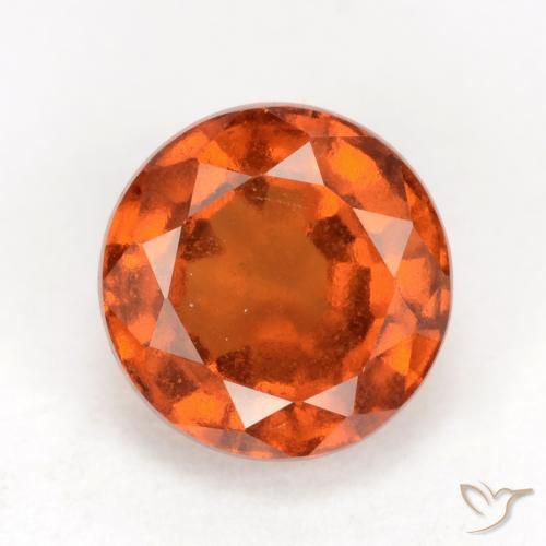 1.51ct Natürlicher tieforange Hessonit-Granat, Runden, VS