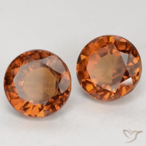 2.98 ct natürliche tieforange Hessonit-Granat-Edelsteine, Runden, VS