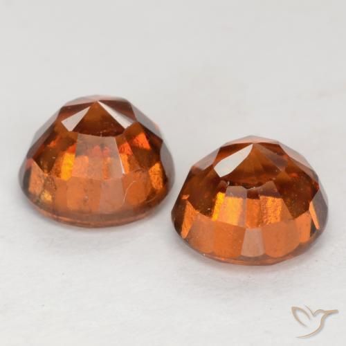 2.98 ct natürliche tieforange Hessonit-Granat-Edelsteine, Runden, VS