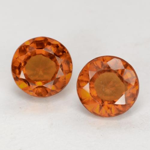 1.77 ct natürliche Mitteldunkles Orange Hessonit-Granat-Edelsteine, Rund Schliff, VS