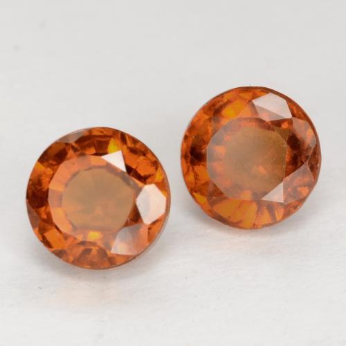 1.77 ct natürliche Mitteldunkles Orange Hessonit-Granat-Edelsteine, Rund Schliff, VS