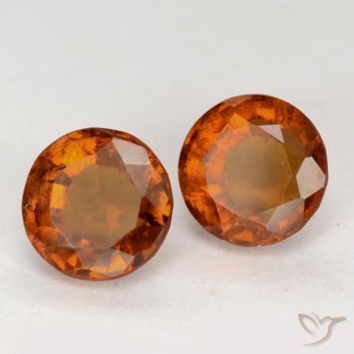 2.50 ct natürliche Amber Orange Hessonit-Granat-Edelsteine, Runden, VS-SI