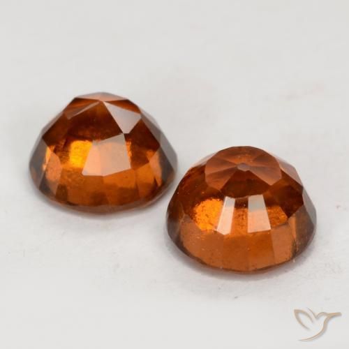 2.50 ct natürliche Amber Orange Hessonit-Granat-Edelsteine, Runden, VS-SI