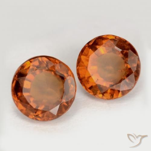 2.53 ct natürliche Amber Orange Hessonit-Granat-Edelsteine, Runden, VS