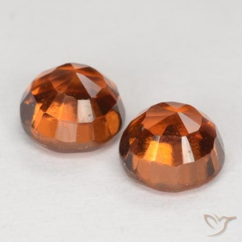 1.77 ct natürliche rötlich-orange Hessonit-Granat-Edelsteine, Rund Schliff, VS