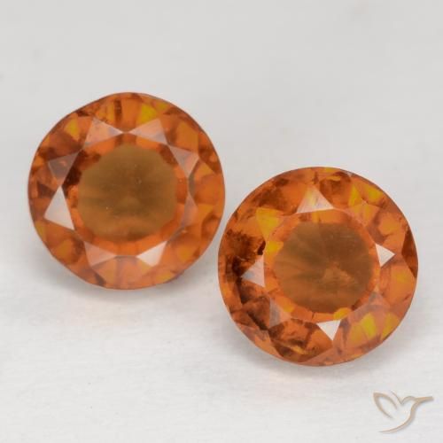2.57ctw Natürlicher Mitteldunkles Orange Hessonit-Granat, Runden, VS