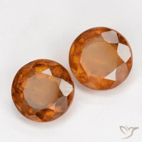 2.36 ct natürliche Mitteldunkles Orange Hessonit-Granat-Edelsteine, Runden, VS-SI