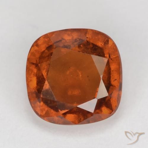 2.13ct Natürlicher Dunkelorange Hessonit-Granat, Kissen, VS-SI