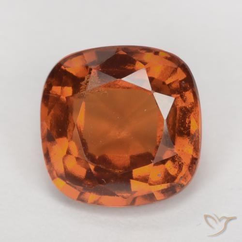 2.02ct Natürlicher Mitteldunkles Orange Hessonit-Granat, Kissen, VS
