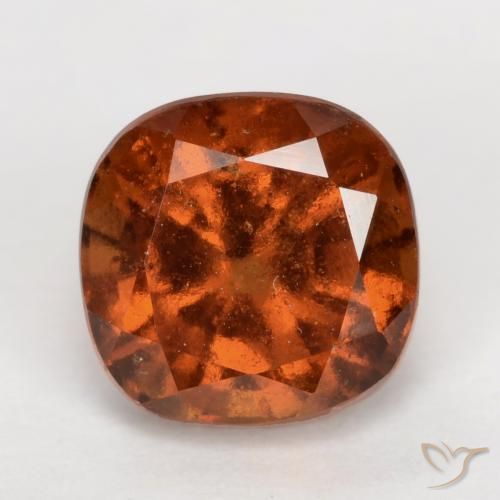 2.19ct Natürlicher tieforange Hessonit-Granat, Kissen, VS-SI