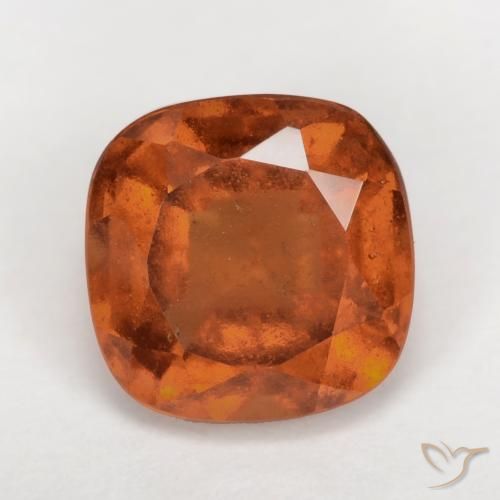 1.99ct Natürlicher rötlich-orange Hessonit-Granat, Kissen, VS-SI