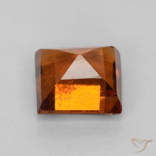 9,17 ctw natürlicher Amber Orange Hessonit-Granat, Quadrat, VS-SI