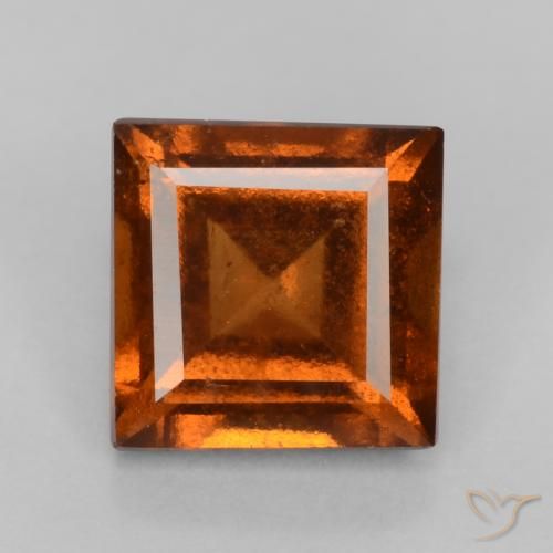 1.32ct Natürlicher tieforange Hessonit-Granat, Quadrat, VS-SI