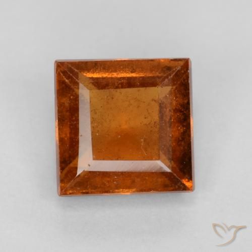 1.32ct Natürlicher tieforange Hessonit-Granat, Quadrat, VS-SI