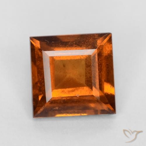 1.31ct Natürlicher Amber Orange Hessonit-Granat, Quadrat, VS-SI