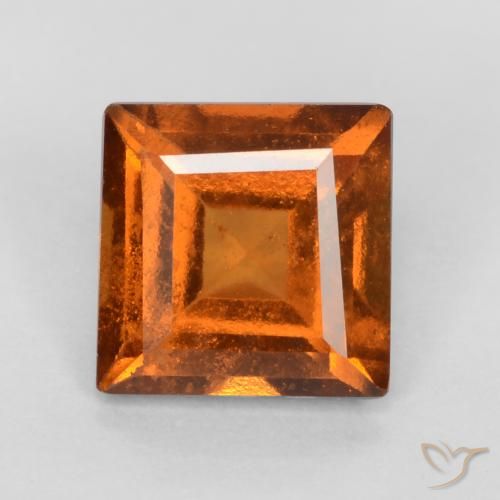 1.16ct Natürlicher Mittelorange Hessonit-Granat, Quadrat, VS-SI