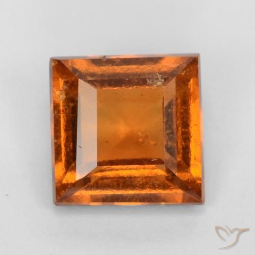 1.33ct Natürlicher tieforange Hessonit-Granat, Quadrat, VS-SI