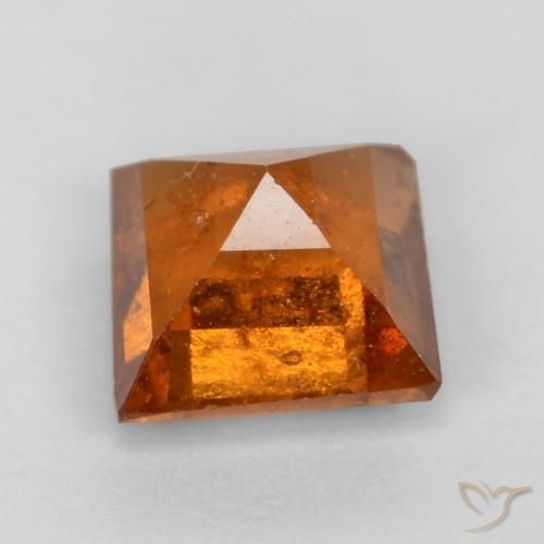 9,17 ctw natürlicher Mitteldunkles Orange Hessonit-Granat, Quadrat, VS-SI