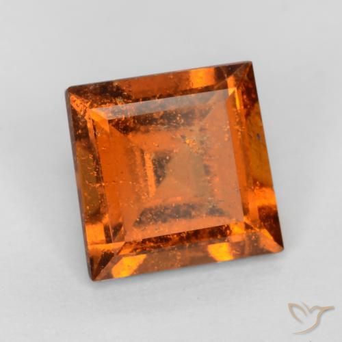 9,17 ctw natürlicher rötlich-orange Hessonit-Granat, Quadrat, SI