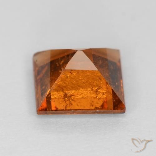 9,17 ctw natürlicher rötlich-orange Hessonit-Granat, Quadrat, SI